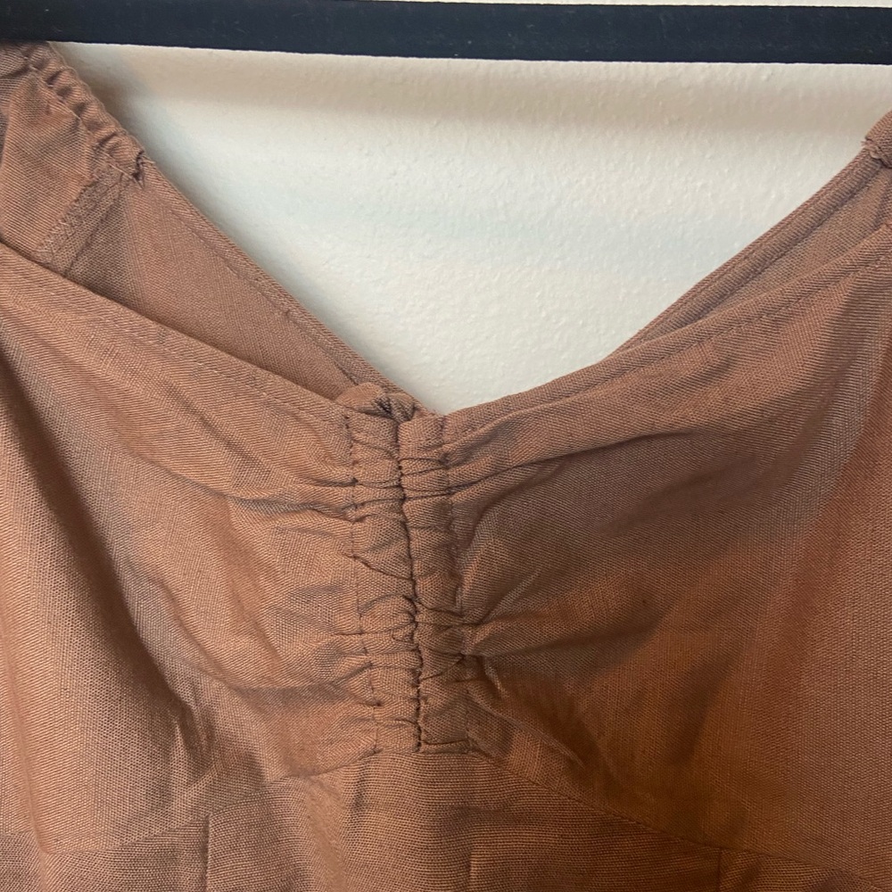 ASOS Brown Ruched Mini Dress - Picture 4 of 8